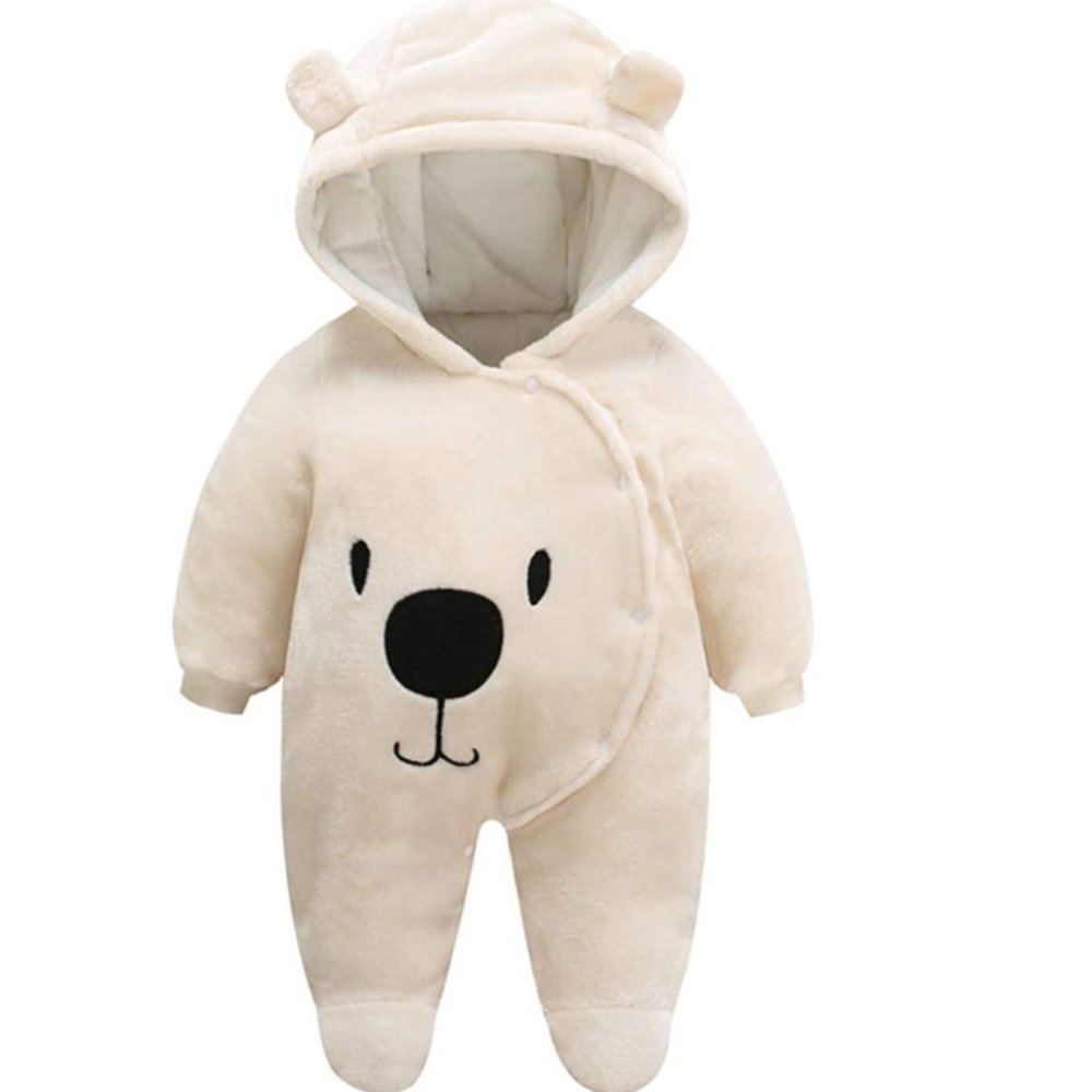 Baby Hooded Snowsuit Onesie Winter Romper for Infant Girls Boy 3-6 month